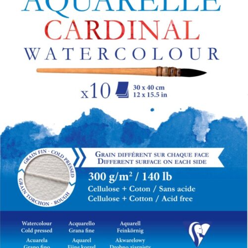 Clairefontaine Aquarelle Cardinal Akvarelblok 300g - A4