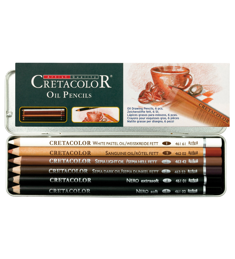 Cretacolor Oil Pencil Sæt 6 stk
