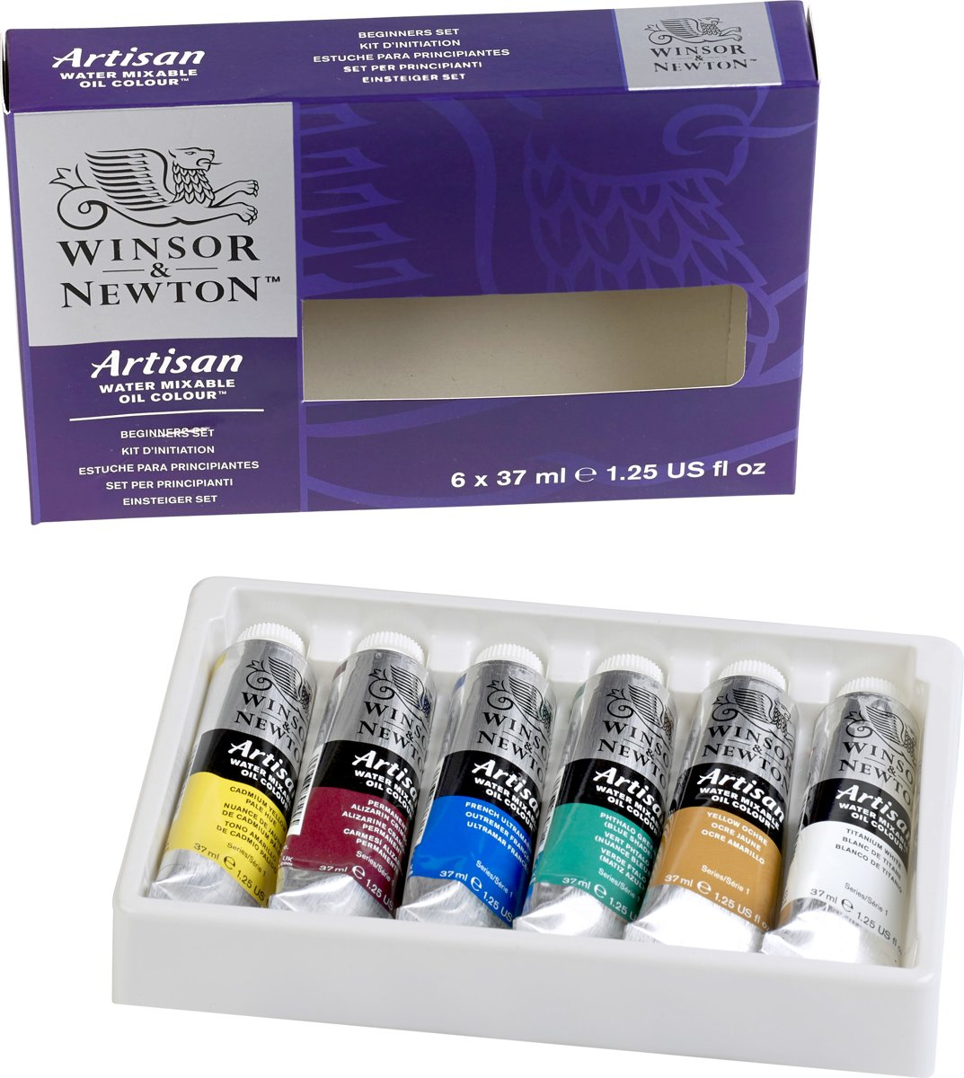 Winsor & Newton Artisan Water Mixable Oil Colour sæt 6stk 37 ml.