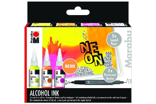Marabu Alcohol Ink Sæt Neon(3*20ML)