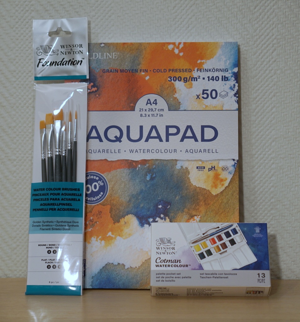 Startsæt Akvarel Palette Pocket  Sæt m/Aquapad papir+Penselsæt(sæt50)