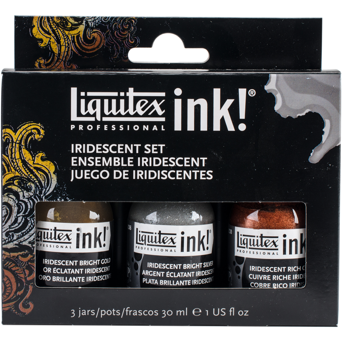 Liquitex Acrylic Ink Iridescent 3-sæt 30 ml